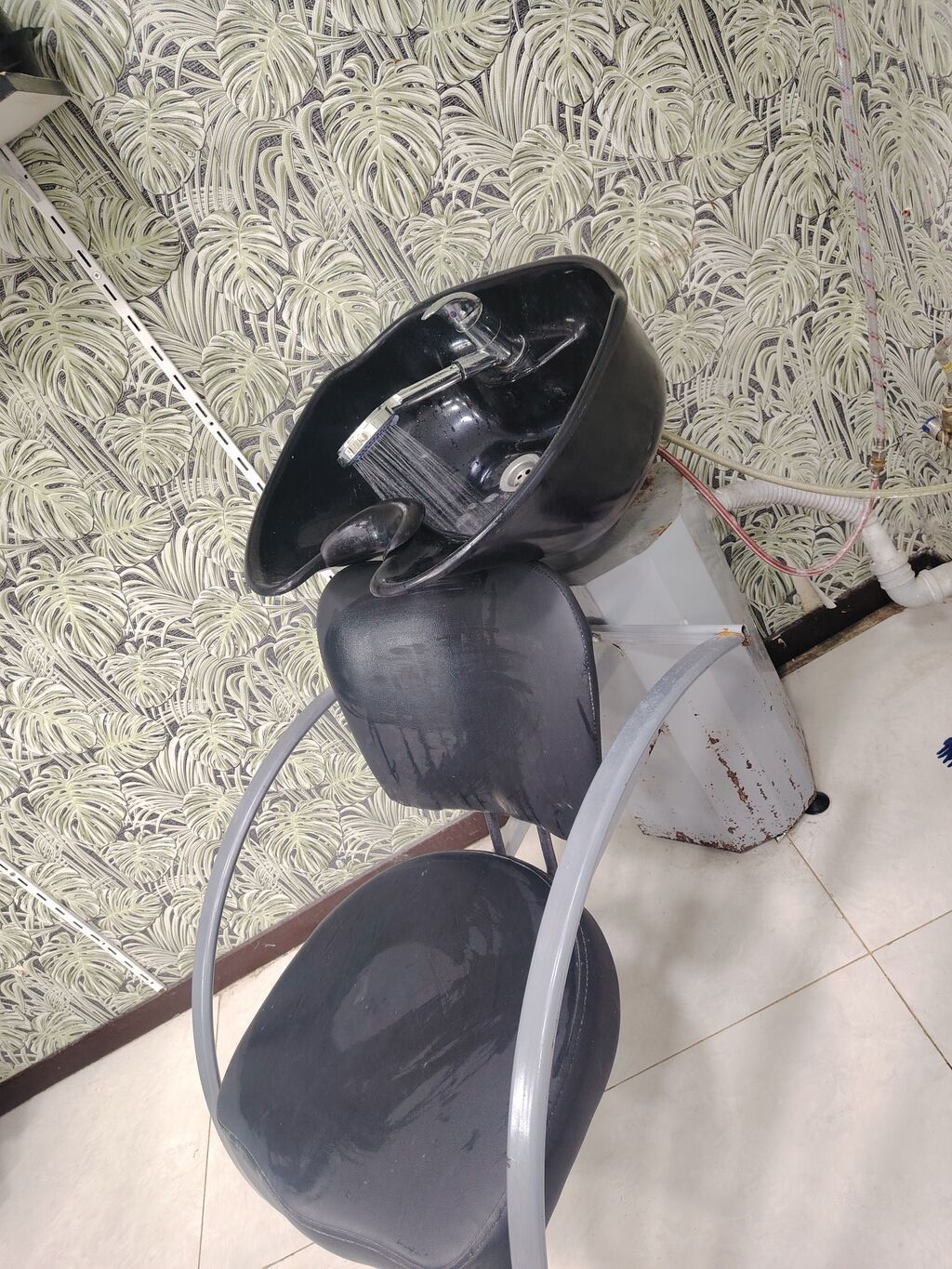 Salon üçün saç yuma bölməsi və iş masası dəsti - Saç yuma kreslosu — Salon mebeli, Bakı (2)