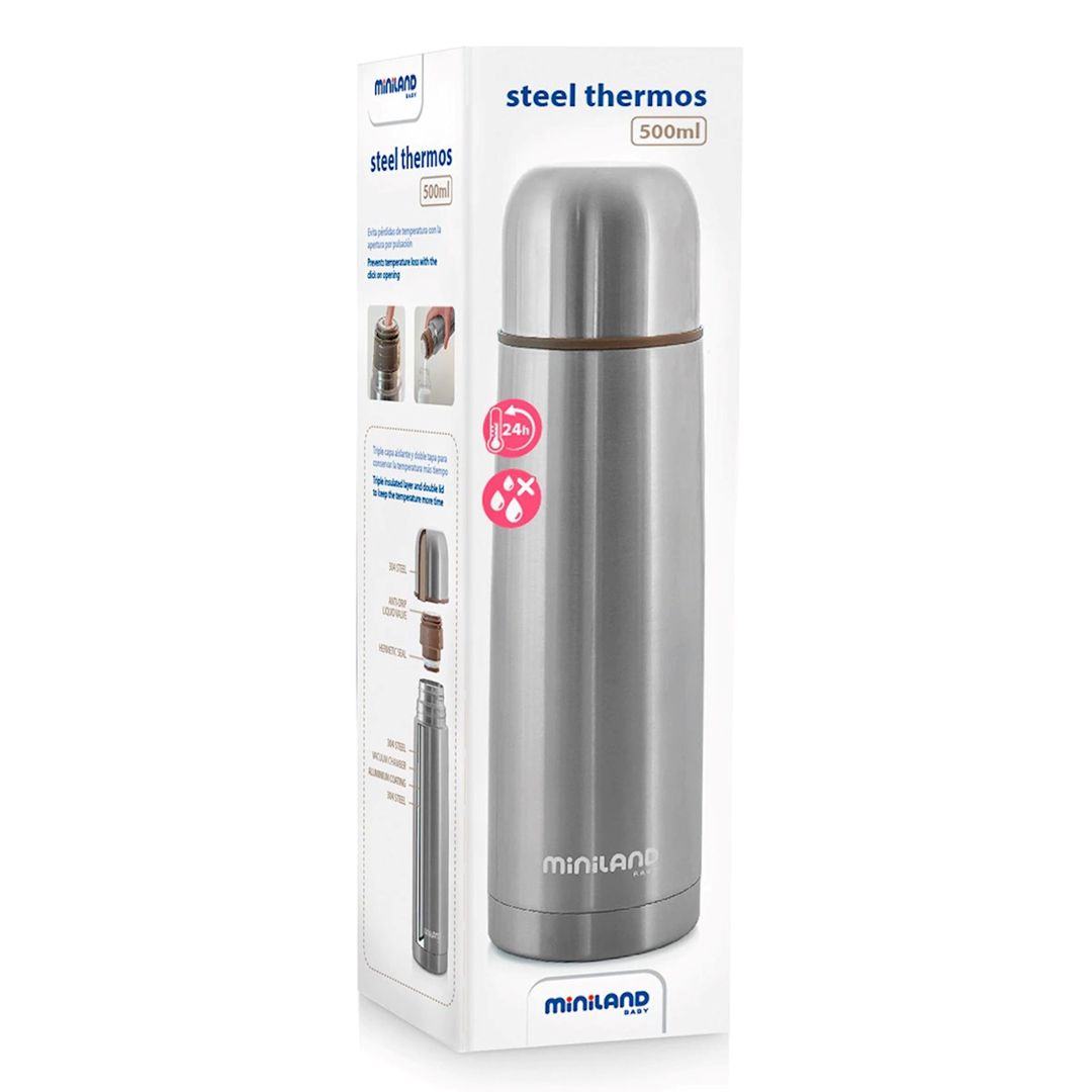 Termos Miniland 89220 Steel, 500 ml, gümüşü — Mallar, Bakı (2)