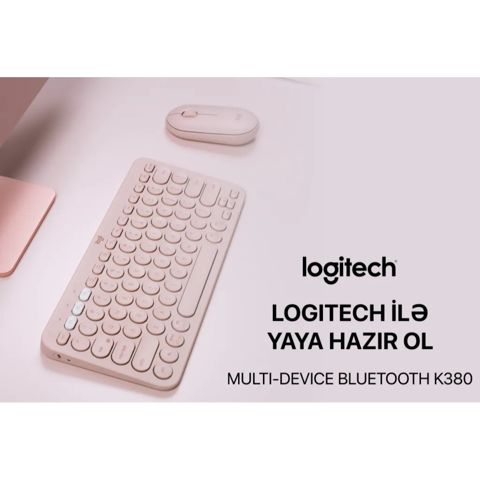 Klaviaturalar Logıtech K380 Multi-Device Bluetooth Keyboard - Rose - ENG 920-010569-N — Bakı