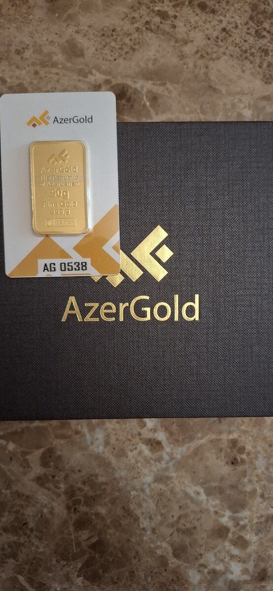 AzerGold qızıl külçəsi 50 qr — Şəxsi əşyalar, Bakı (2)
