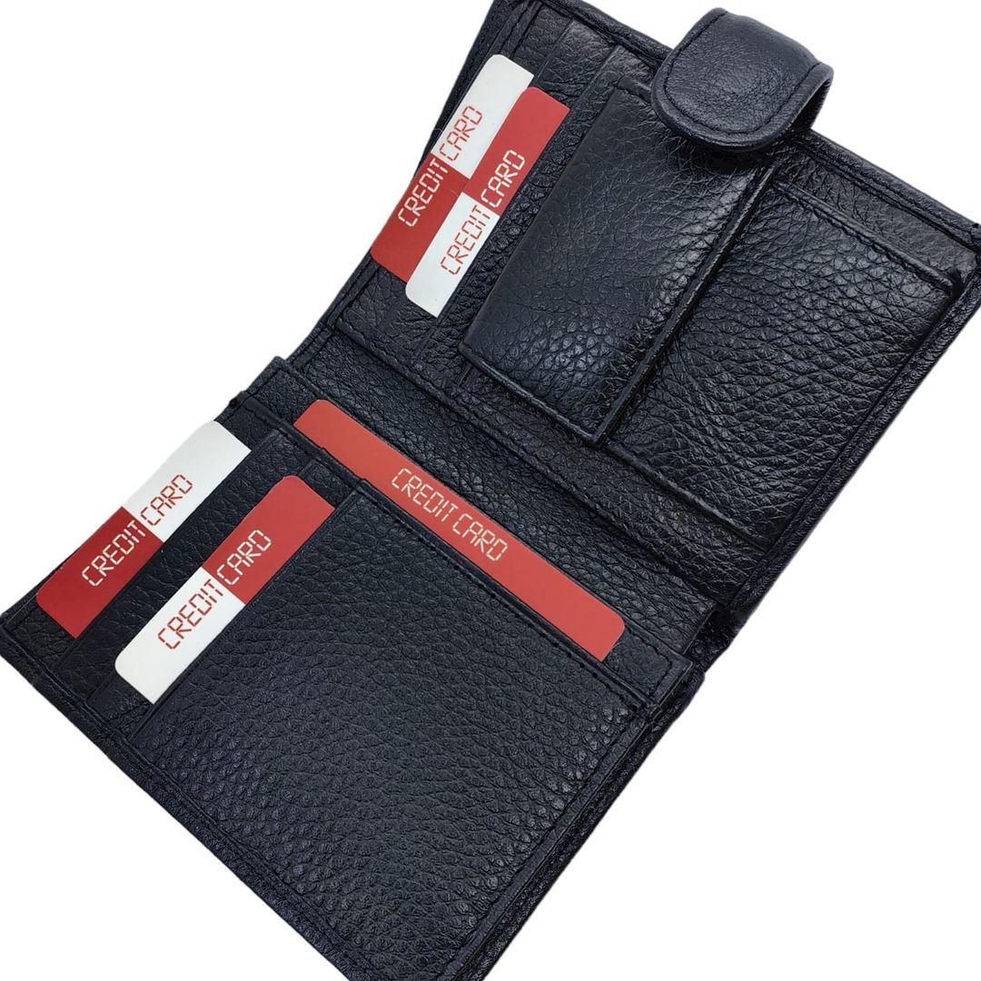 Dəri pulqabı kişi üçün 128-4 qara — Mallar, Bakı (2)