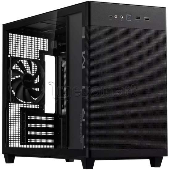 Kompüter korpusu Case ASUS Prıme AP201 Tempered Glass mATX w/o PSU Black (90DC00G0-B39010) — Korpuslər, Bakı