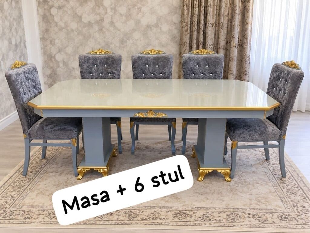 Masa desti satilir 6 stulladir. 395 azn unvan H.Aslanov catdirilma — Masalar və stullar, Bakı