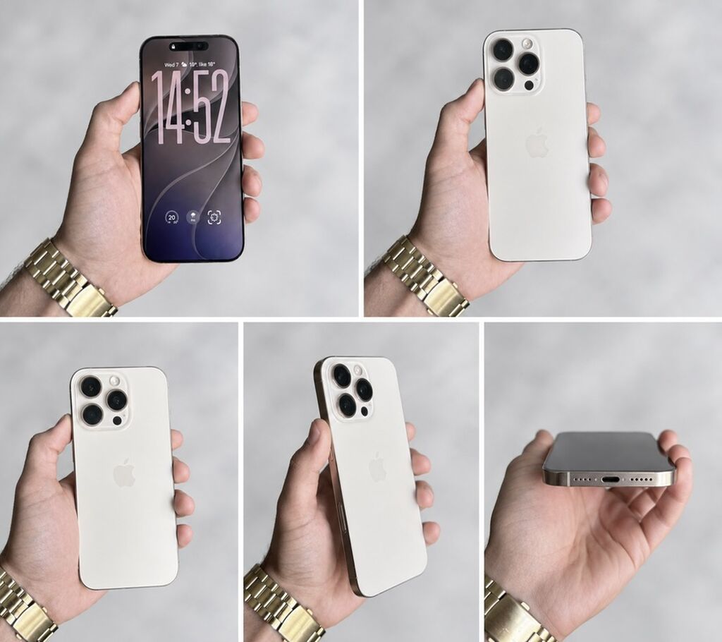 IPhone 16 Pro, 128 GB, Ağ, Face ID — Apple iPhone, Bərdə (5)