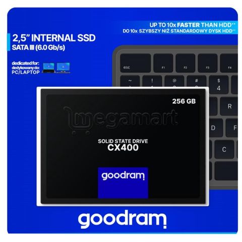 SSD yığıcı GoodRam CX400 GEN.2 sata ııı 2,5″ 256GB (SSDPR-CX400-256-G2) — Bakı