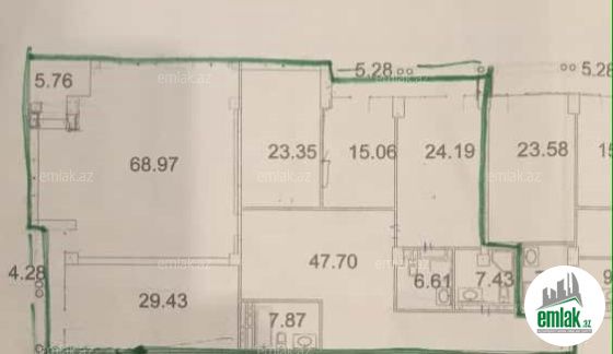 Satılır 4 otaqlı 250 m² yeni tikili Heydər Əliyev sarayı — Mənzil (2)