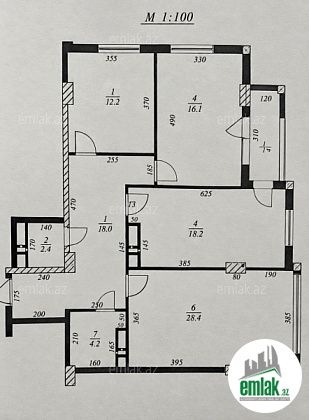 Satılır 3 otaqlı 116 m² yeni tikili Tibb Universiteti — Mənzil (5)