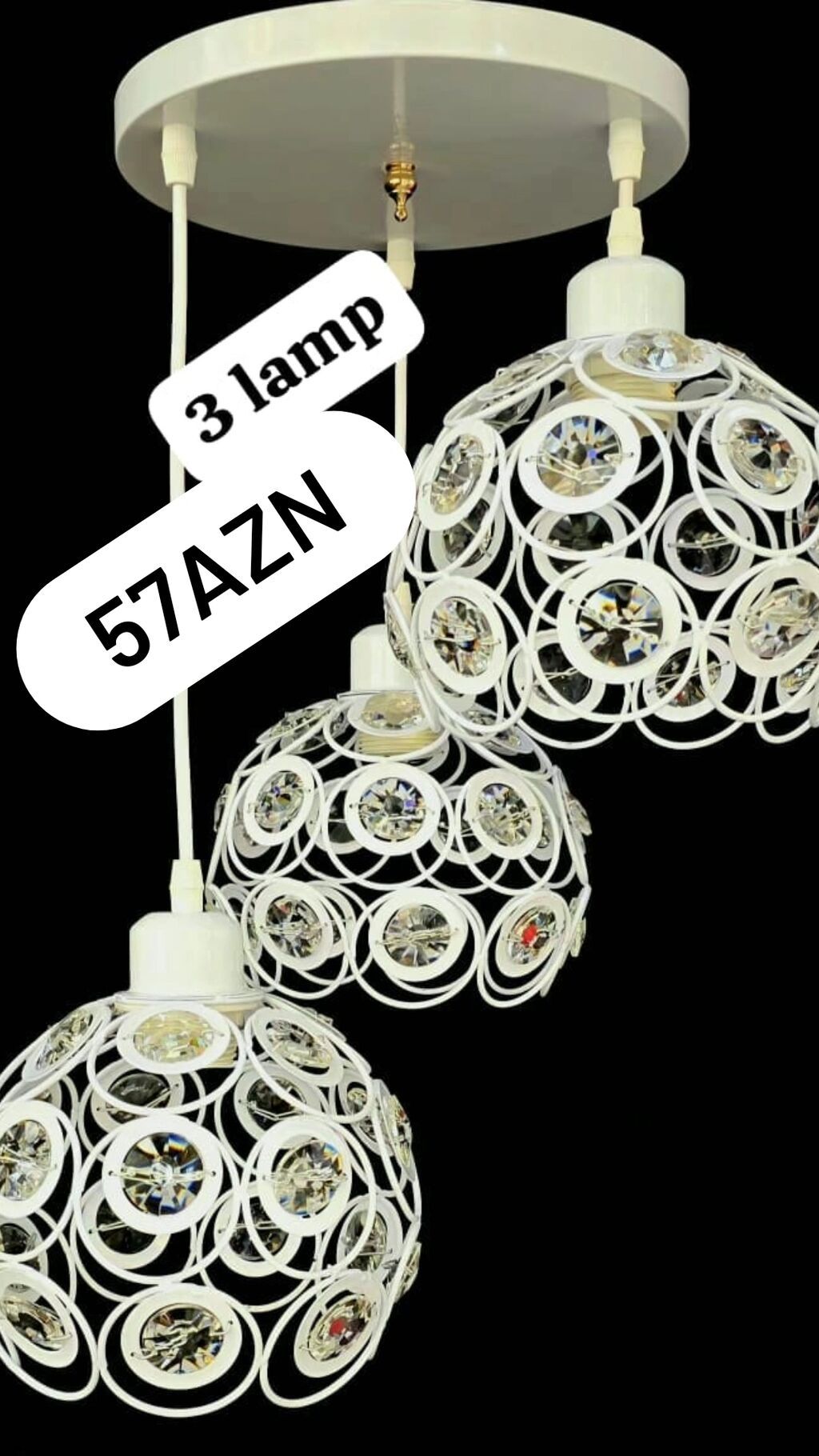 Çılçıraq, 3 lampa, Metal — Tavan is?qlar? v? cilc?raqlar, Saray (6)