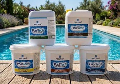 Pooltech 5 litrlik hovuz kimyəvi dəsti — 5 məhsul Hovuz — 110 ₼ · Bakı · Hovuzlar Pooltech 5 litrlik hovuz kimyəvi dəsti — 5 məhsul Hovuz — Bakı
