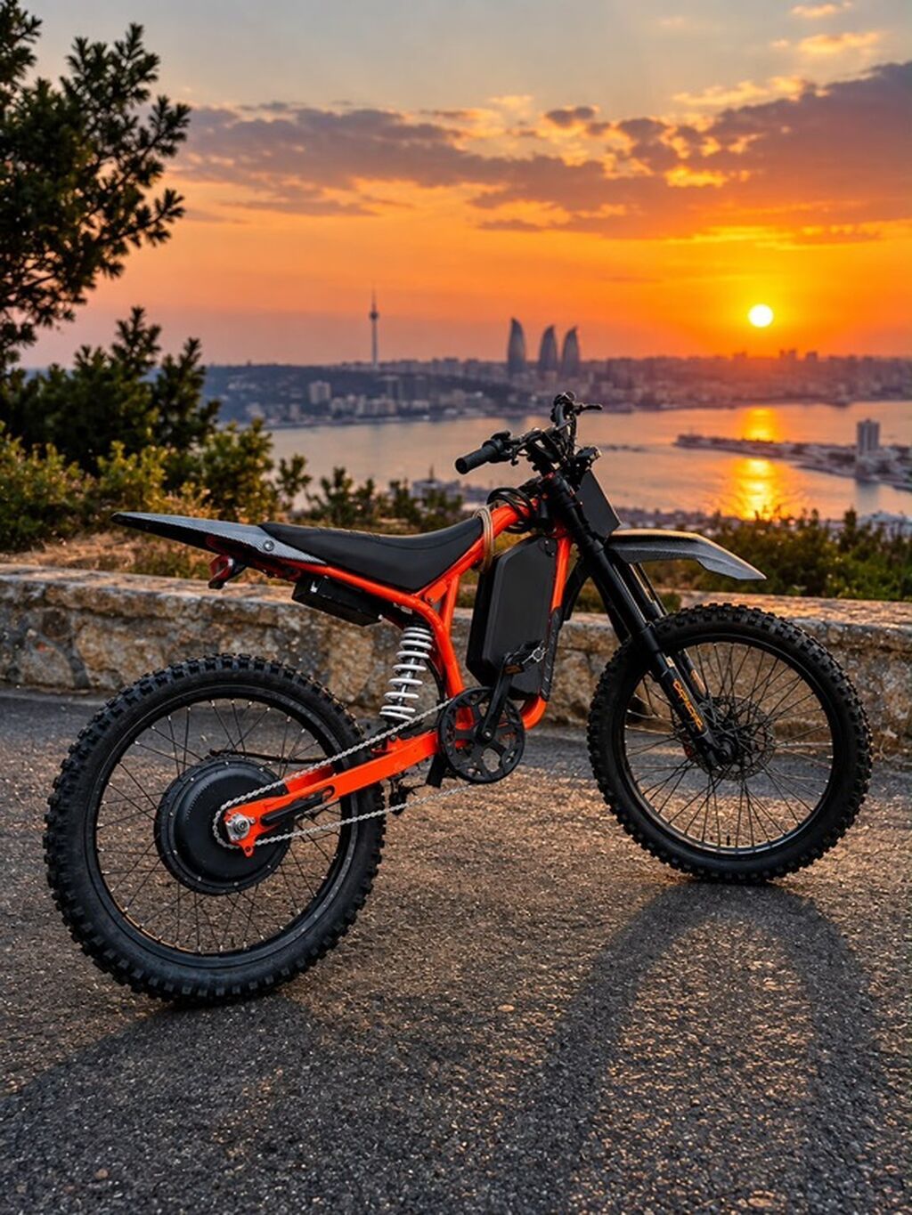 V10 modeli - maksimum güc, maksimum Motor: 2000W Batareya: 60V / 32AH — Elektrik velosipedləri, Bakı