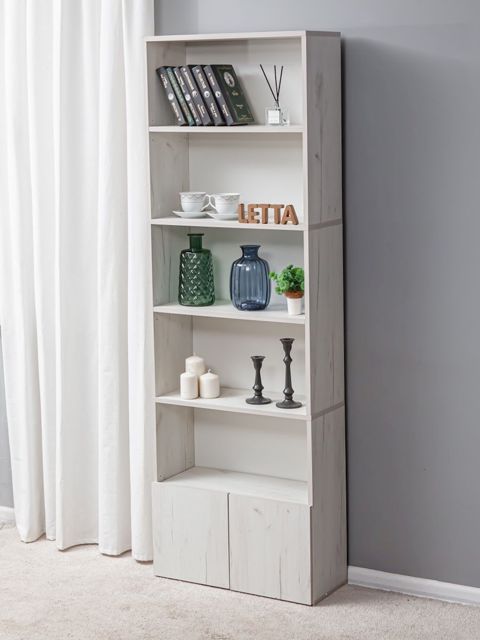 Stellaj Letta Stvorki Dub White, 181х24х60 sm, Ldsp, ağ — Bakı