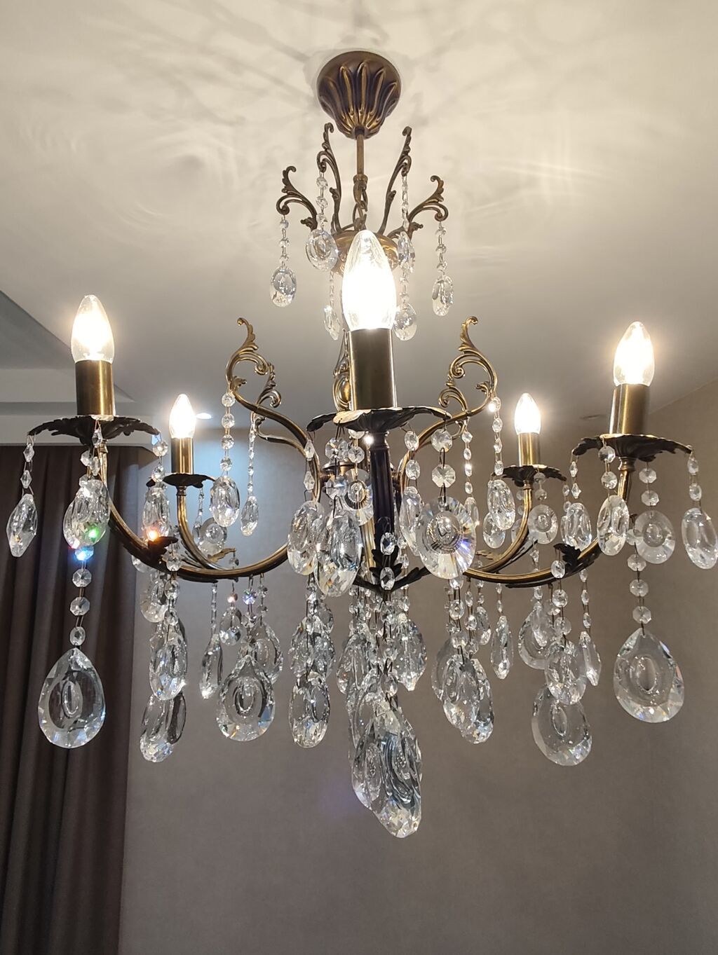 Çılçıraq, 6 lampa, Xrustal — Tavan is?qlar? v? cilc?raqlar, Bakı (2)