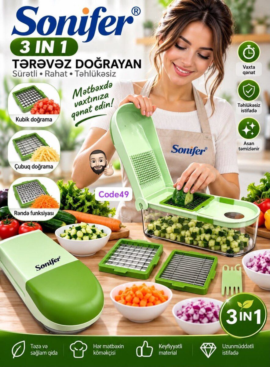 Tərəvəz doğrayan Sonifer — Qablar və mətbəx əşyaları, Bakı (2)