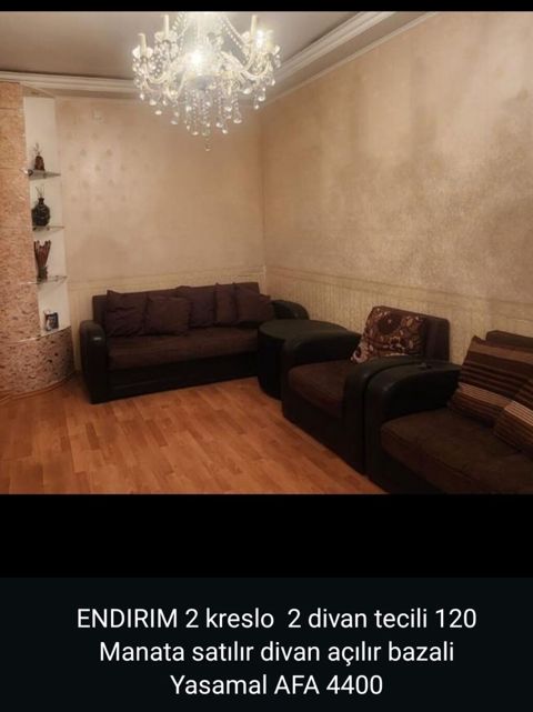 İşlənmiş, Divan, 2 kreslo, Bazalı, Açılan — Bakı