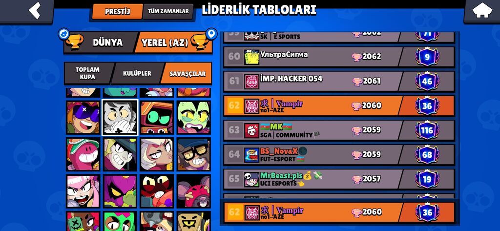 Brawl Stars oyunu üçün yüksək səviyyəli hesab - Kupa yolu: 70,602 — Mühasibəlik, maliyyə, Bakı (4)