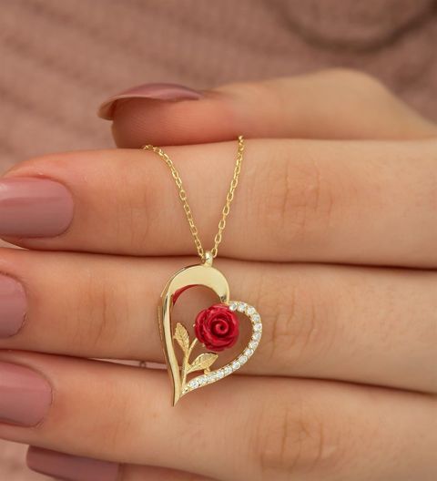Kulonlu gümüş zəncir Ürək və gül SH-1004 — 29 ₼ · Bakı · Mallar Kulonlu gümüş zəncir Ürək və gül SH-1004 — Bakı