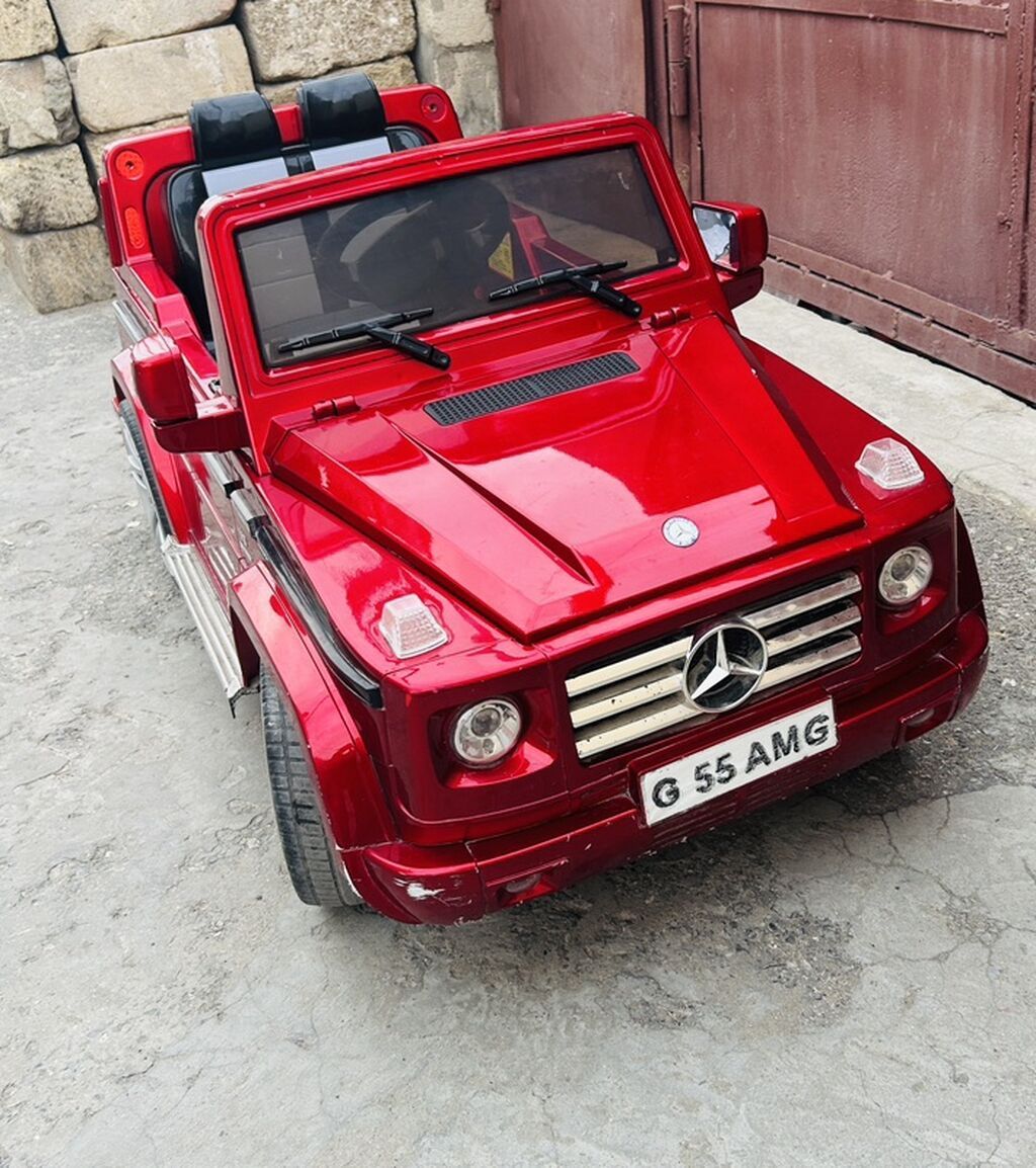 Uşaq üçün elektrikli maşın – G-class üslubunda, qırmızı metalik rəng — Uşaq avtomobilləri, Bakı (5)