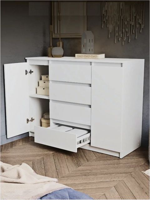 Komod Letta Optimus, Ldsp, ağ, 90.6x46x120.1 sm — 286 ₼ · Bakı · Mallar Komod Letta Optimus, Ldsp, ağ, 90.6x46x120.1 sm — Bakı