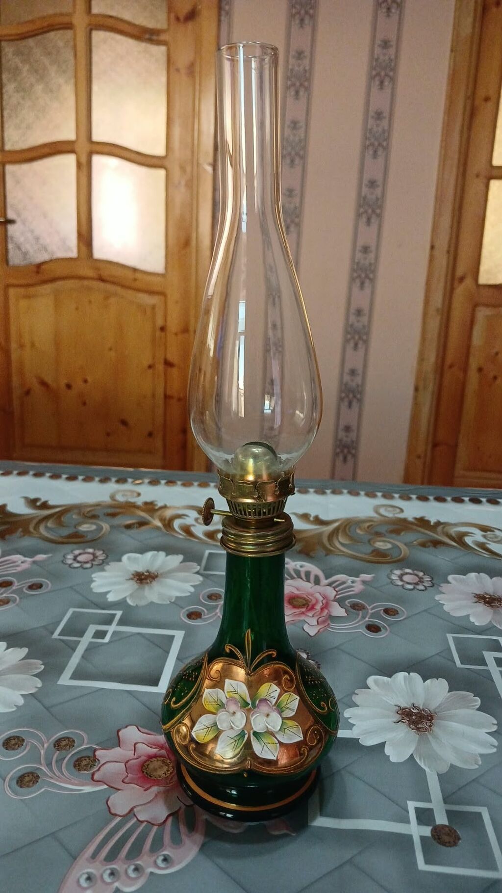 Əl işi dekorativ kerosin lampası - Klassik şüşə bacalı dizayn — Digər, Gəncə
