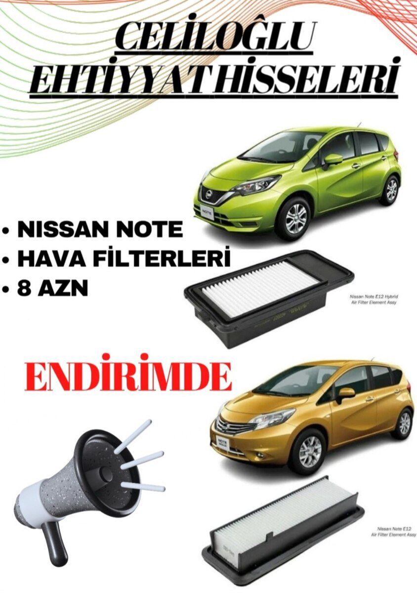 Nissan Note hava filteri — Ehtiyat hissələri və aksesuarlar, Bakı