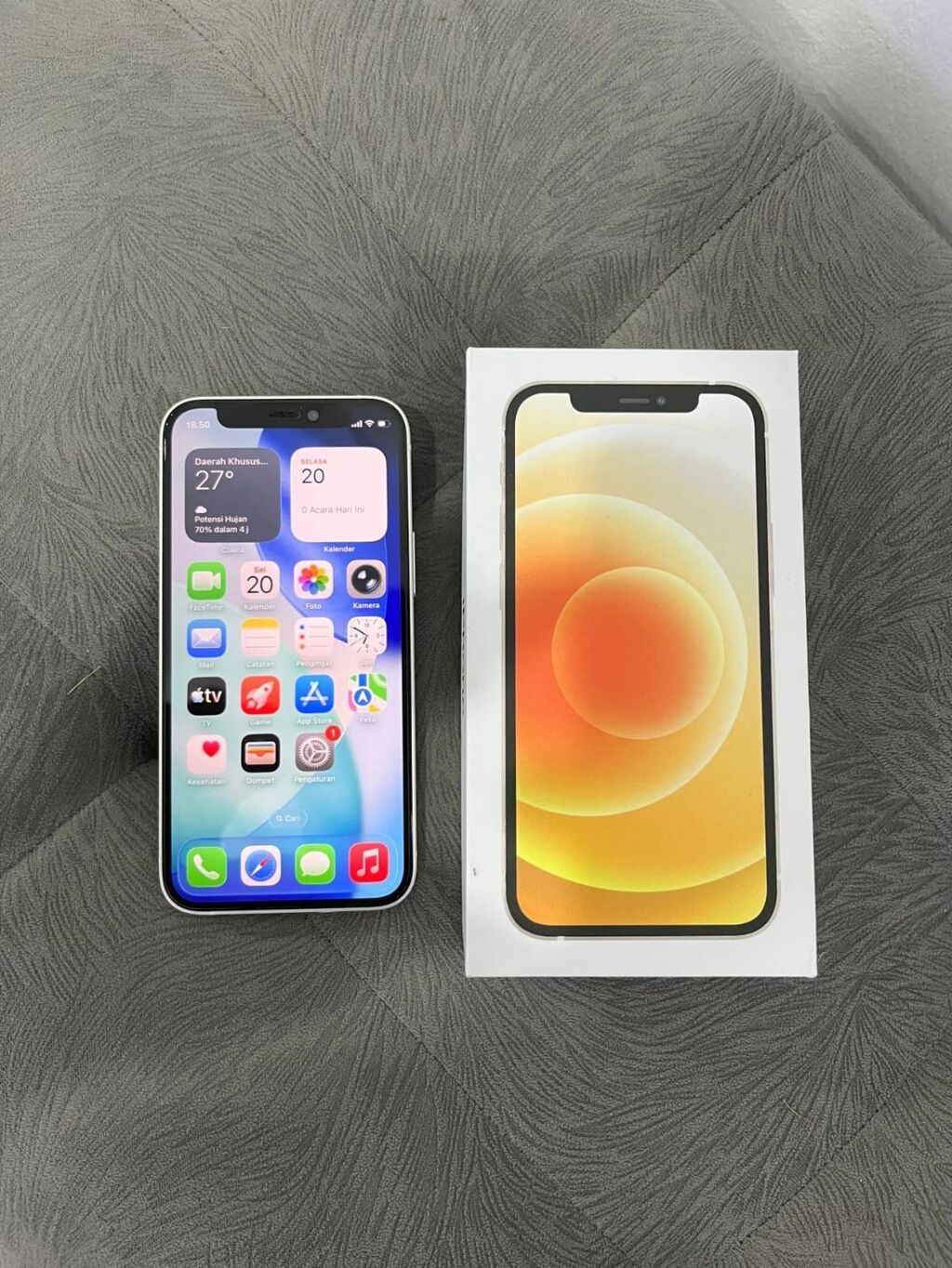 IPhone 12, 128 GB, Ağ, Zəmanət, Kredit, Simsiz şarj — Apple iPhone, Bakı (2)
