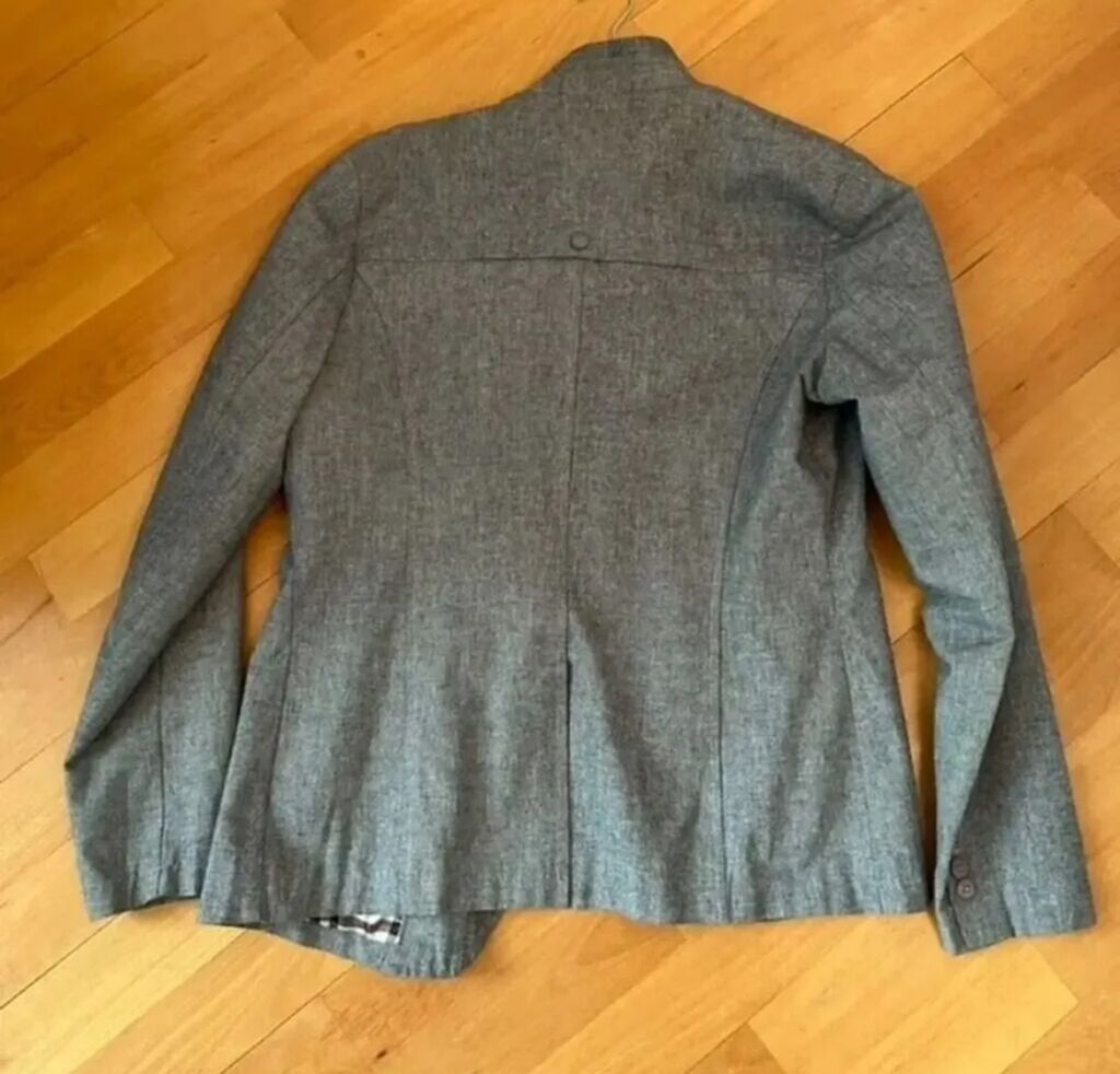 Kişi üst geyimləri dəsti 1) Boz qalstuklu casual jaket - Rəng: açıq — Qadın paltarı, Bakı (2)