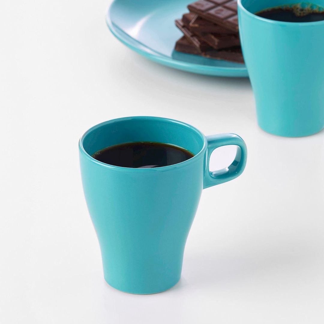 Krujka IKEA Fargrık 003.721.23, firuzəyi, keramika, 250 ml — Mallar, Bakı (3)