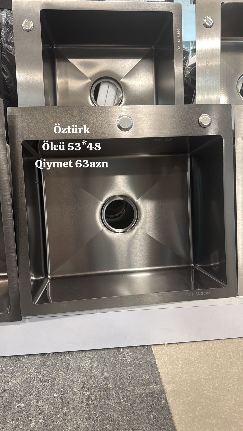 Mətbəx üçün paslanmayan poladdan (SUS304) tək gözlü lavabolar — Mətbəx lavabolarında, Saray (3)