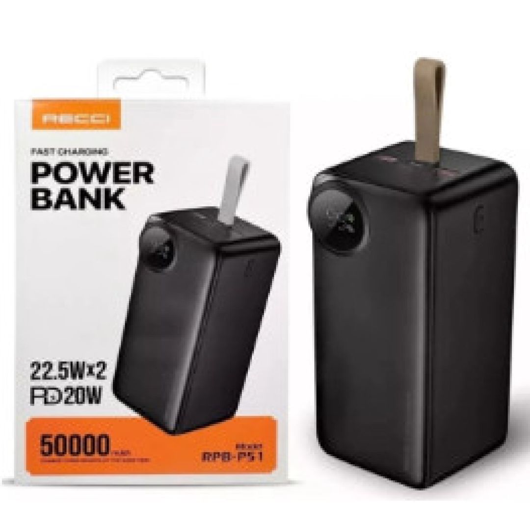 Xarici akkumulyator Recci RPB-P51 50000 mAh — Telefonlar və qadjetlər, Bakı (2)