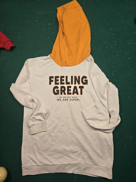 Uşaq üçün 4 ədəd isti svitşot/hoodie dəsti 1) Ağ hoodie – sarı — MALLAR ELDEDIR