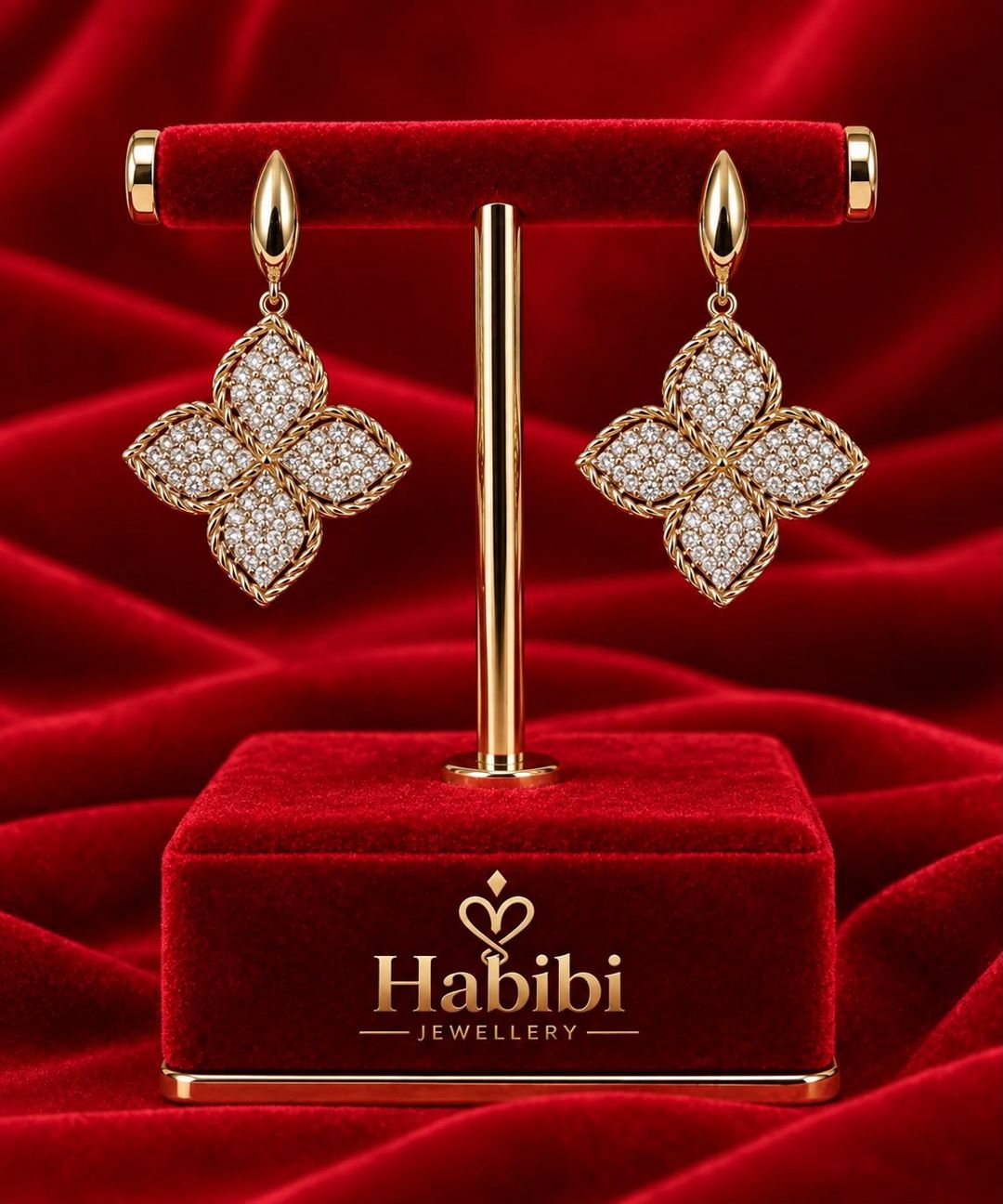 Qadın sırğaları Habibi Jewellery HJ227 qızılı — Mallar, Bakı