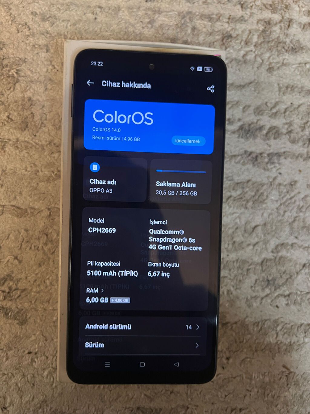 Oppo A3, 256 GB, rəng - Qara, Face ID — OPPO, Bakı (5)