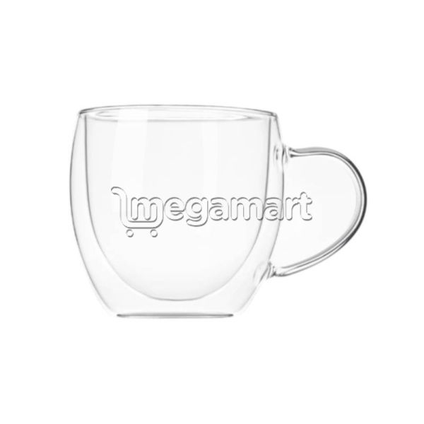 Fincan dəsti Ardesto Doublewall mug set with handles, 250ml, 8.2cm, 2pcs, borosilicate glass, transparent (AR2625GH) — Bişirmə qabları, Bakı