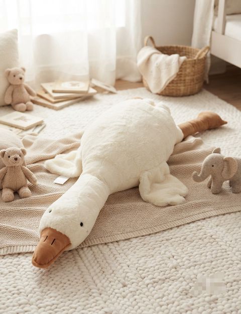Yumşaq oyuncaq 82083964 Qaz, 1+, peluş, ağ, 110 sm — Bakı