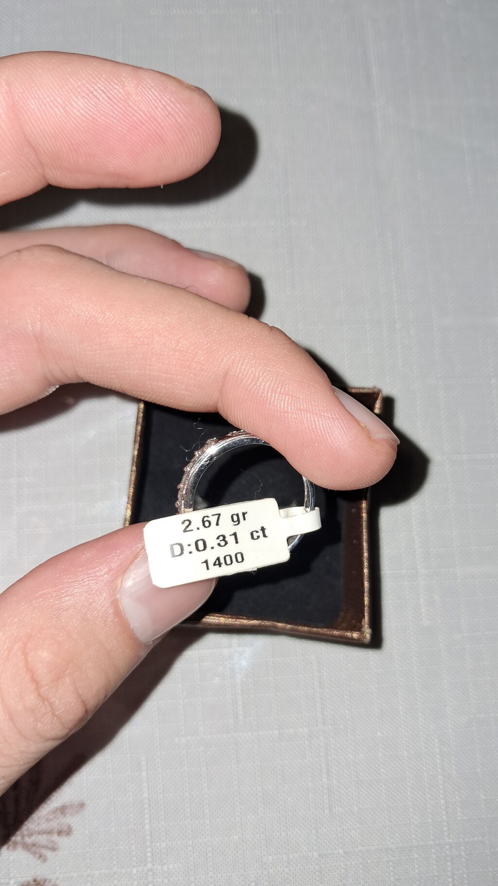 Üzük, Ağ qızıl, Brilyant, 0.26-0.50 Karat — Üzüklər, Bakı (3)