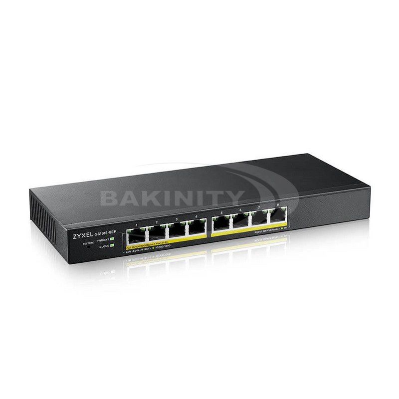Switch Zyxel NebulaFlex Smart L2 (GS1915-8EP-EU0101F) — Kommutatorlar və marşrutlayıcılar, Bakı (2)