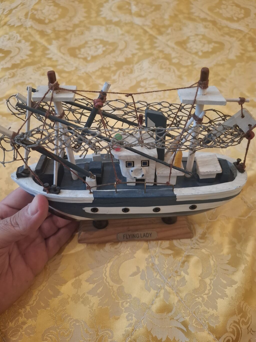 “Flying Lady” dekorativ taxta gəmi modeli - Dəniz mövzulu interyerlər — Modellar, Bakı (2)
