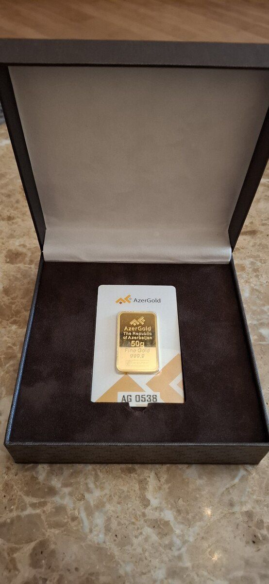 AzerGold qızıl külçəsi 50 qr — Şəxsi əşyalar, Bakı (3)