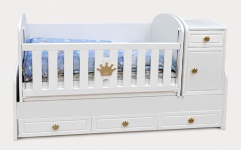 Uşaq çarpayısı – transformasiya olunan modellə - Material: ağ rəngli — Bakı