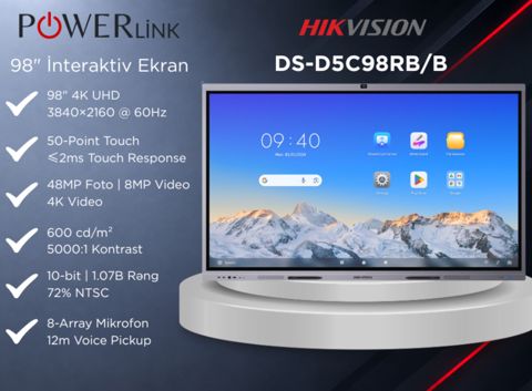 İnteraktiv Ekran Hikvision DS-D5C98RB/B 98" 4K CAM + MIC — 12 500 ₼ · Bakı · Kompüterlər və noutbuklar İnteraktiv Ekran Hikvision DS-D5C98RB/B 98" 4K CAM + MIC — Bakı
