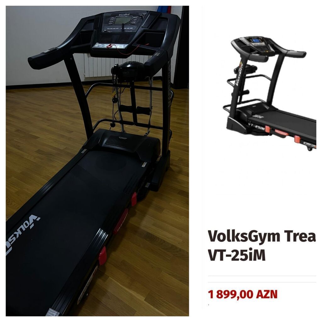 VolksGym Treadmill VT-25iM - Güclü elektrik mühərriki, sürət və meyil — Koşu simulyatorları, Bakı