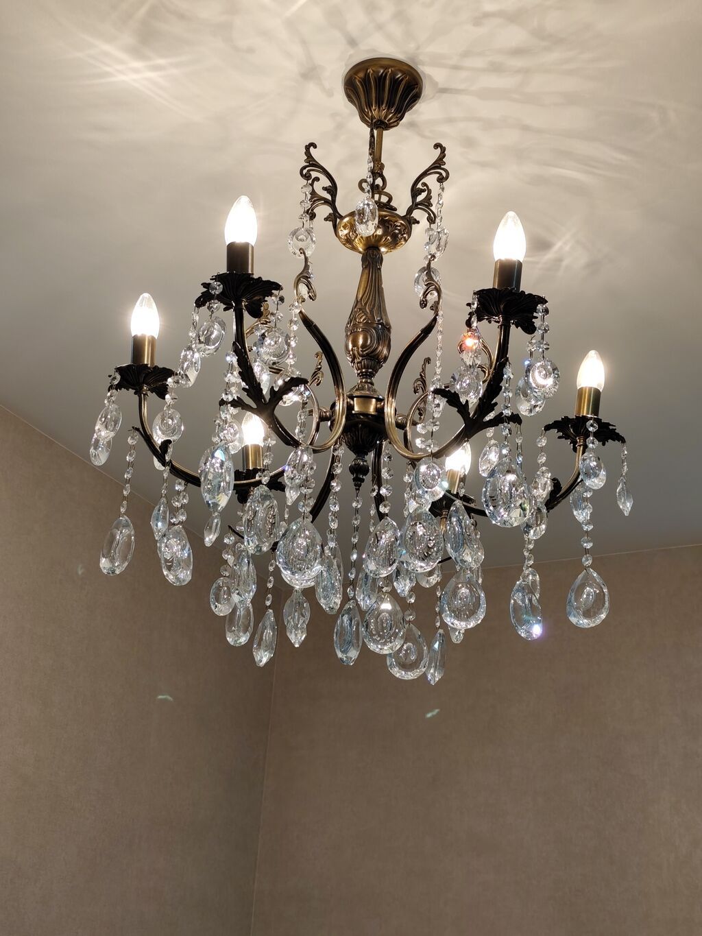 Çılçıraq, 6 lampa, Xrustal — Tavan is?qlar? v? cilc?raqlar, Bakı (3)