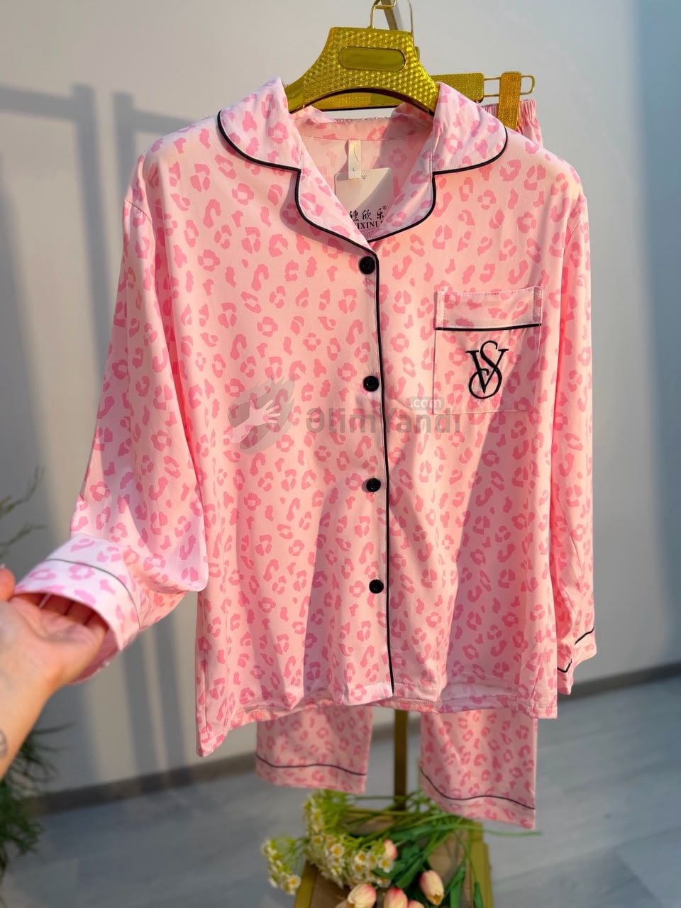Çox gözəl yumuşaq material düyməli 2li Pijama — Qadın paltarı, Bakı (4)