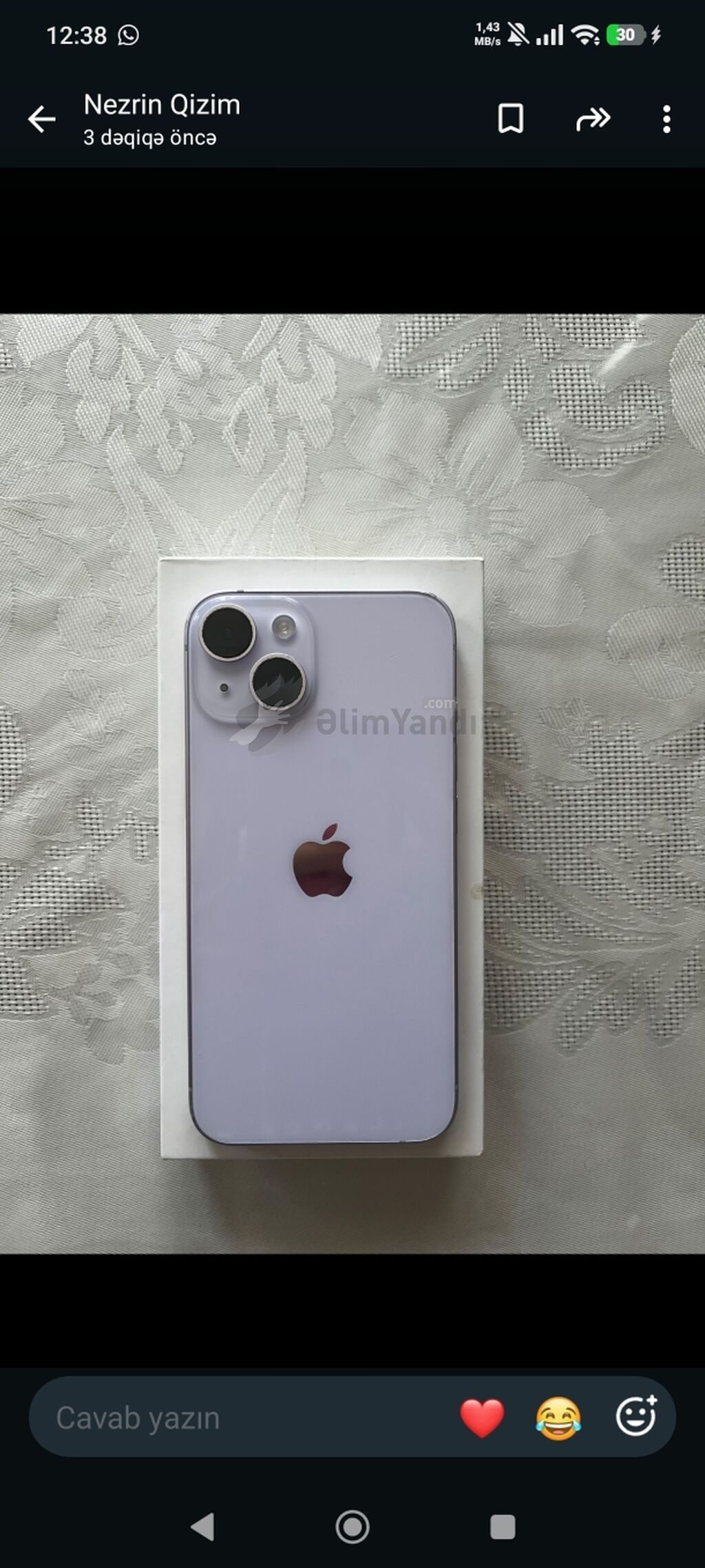 IPhone 14, Deep Purple, Face ID — Elektronika, Bakı (3)