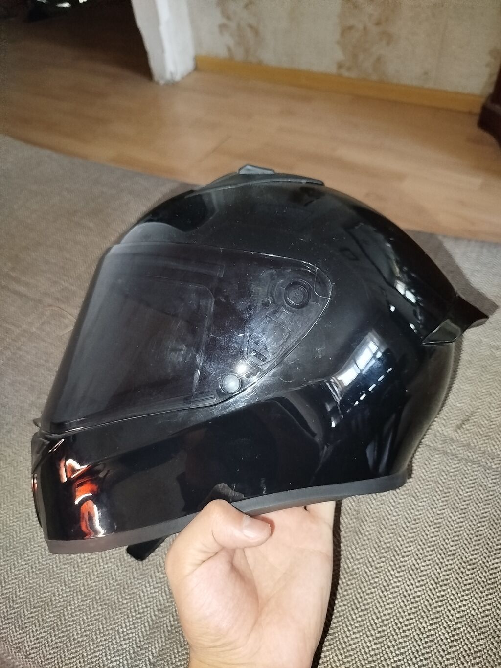 Vega Bolt tam üzlü motosiklet dəbilqəsi - Rəng: qara, parlak - Model — Motosiklet geyimi, Bakı (2)