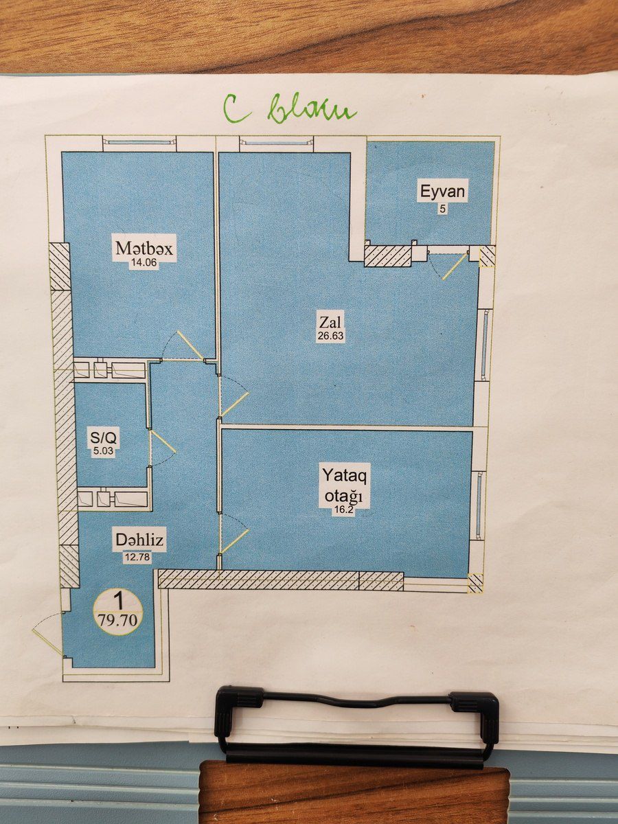 Satılır 2 otaqlı yeni tikili 82 m² — Mənzil, Bakı (6)