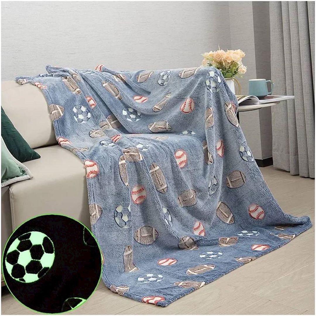 Qaranlıqda işıldayan pled hər kəs üçün Magic Glow In The Dark, 155x130 sm, polyester, boz (magic1) — Mallar, Bakı (3)