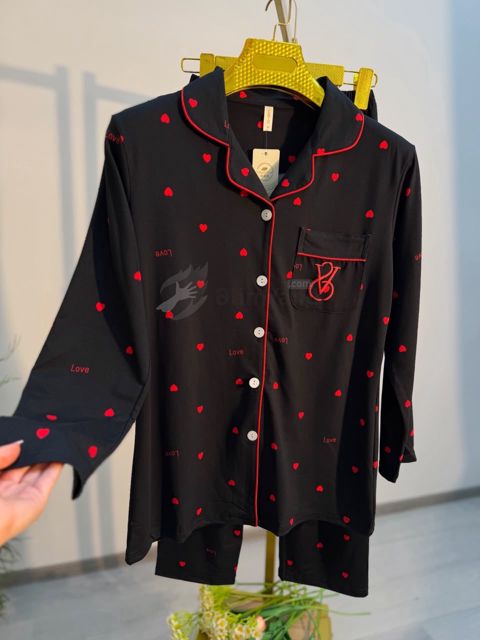 Çox gözəl yumuşaq material düyməli 2li Pijama — DAMLA LINGERIE&PAJAMA