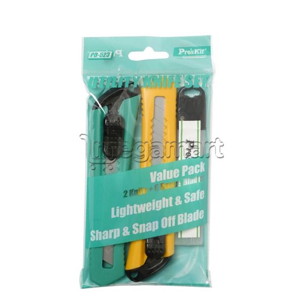 İki dəftərxana bıçağı və ehtiyat bıçaq dəsti Pro'sKit PD-523 — Mallar, Bakı (2)