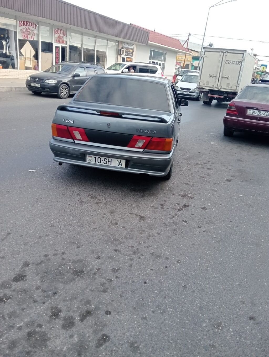 Lada Samara sedan - Kuzov: 4 qapılı sedan, boz rəng - Mühərrik — Avtomobillər, Quba (3)